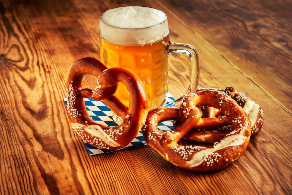 Pretzels and beer from a restaurant at Broadway at the Beach during one of the top fall events in Myrtle Beach.